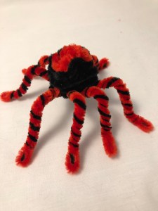 pipe cleaner spider side view